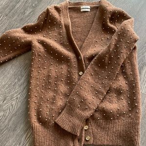 Anthropologie studded warm cardigan